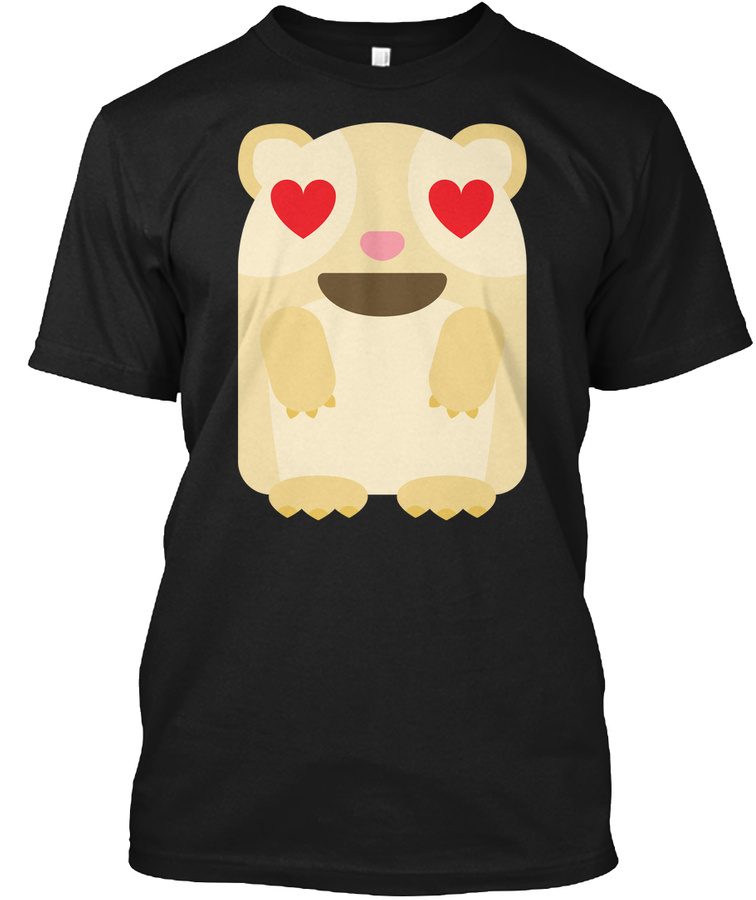 Guinea Pig Emoji Heart and Love Eyes Unisex Tshirt