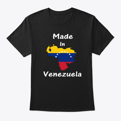 Made In Venezuela Living In Panama Black T-Shirt Front