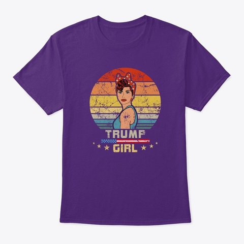 Womens Trump Girl Trump 2020 Supporter P Purple T-Shirt Front