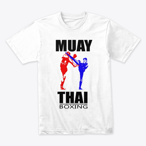 Muay Thai Logo Style 1 White T-Shirt Front