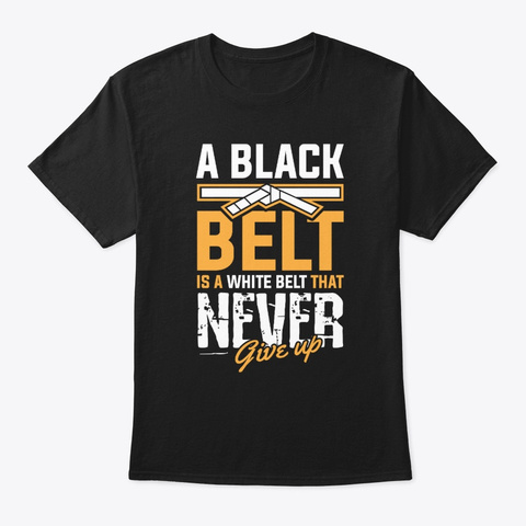 Black Belt Martial Arts Mma Judo Karate Black T-Shirt Front