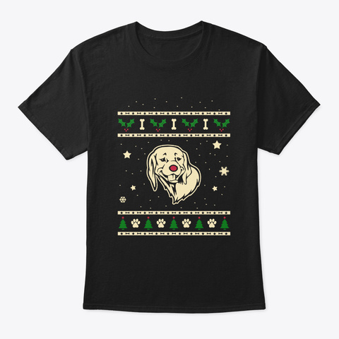 Christmas Braque Du Bourbonnais Gift Black T-Shirt Front