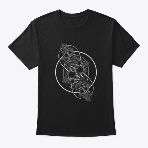 Fractal Art Black T-Shirt Front