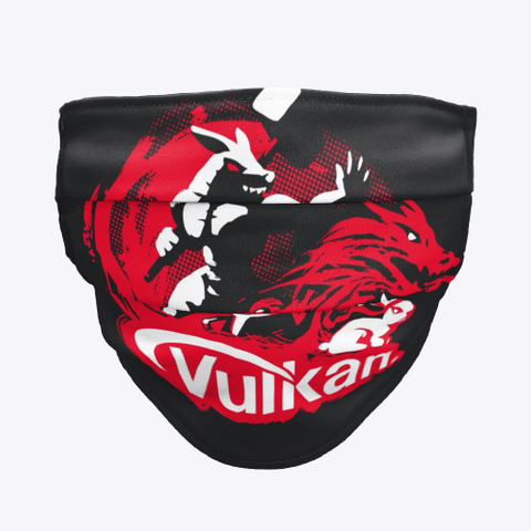 Khronos Vulkan® Mask Black T-Shirt Front