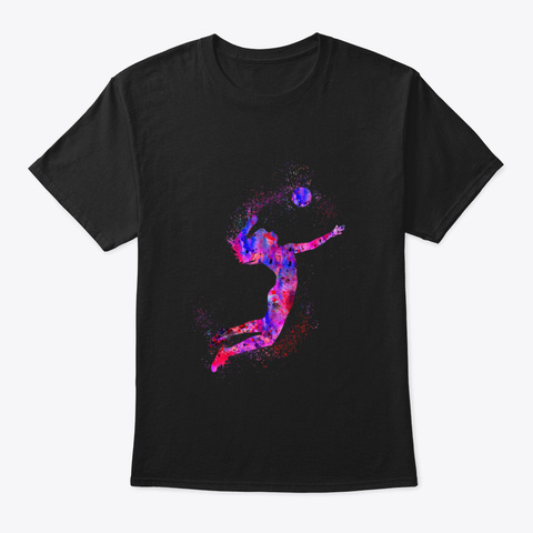 Volleyball Girl X7kjf Black áo T-Shirt Front