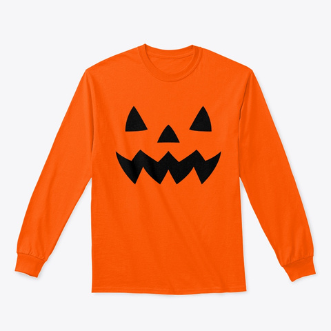 Jack O'lantern Halloween Pumpkin Apparel Orange T-Shirt Front
