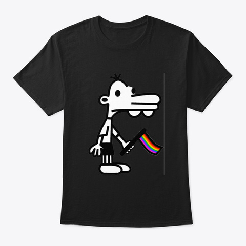 Manny Heffley Pride Flag Black T-Shirt Front