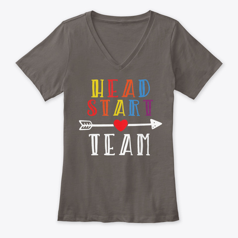 Head Start Crew Teacher Early Childhood Asphalt Camiseta Front
