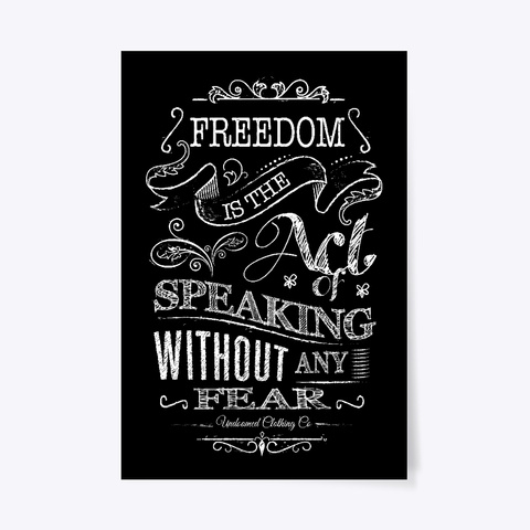 Undoomed Freedom Poster Black T-Shirt Front