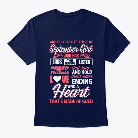 September Girl  Navy T-Shirt Front