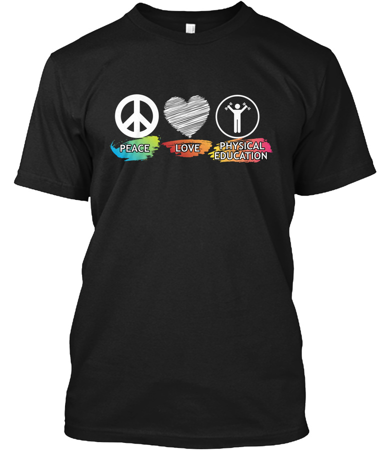 peace love pe teacher t shirt Unisex Tshirt