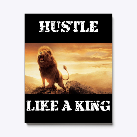 Hustle Like A King Black T-Shirt Front