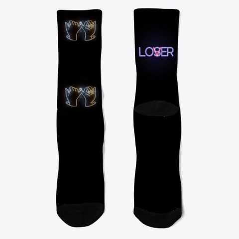 Socks. Lover Black Kaos Front