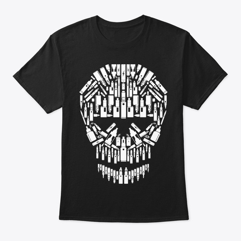 Skull Vape Accessoires | Vaper Vaping Black Camiseta Front