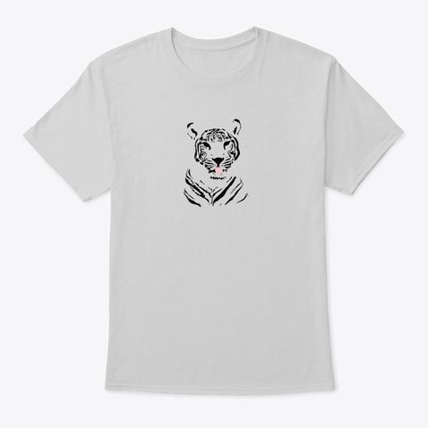 Tiger Blep Tee Light Steel T-Shirt Front