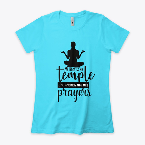 T Shirt For Yoga Lover [Limited Edition] Tahiti Blue  Kaos Front