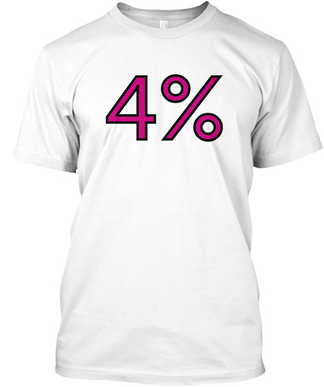 4% White T-Shirt Front