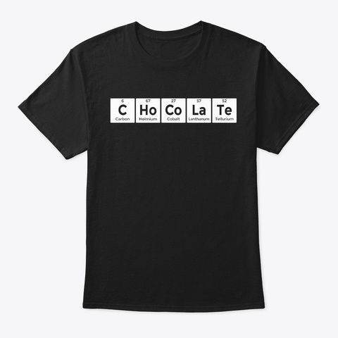 Chemistry Periodic Table Chemistry Black Maglietta Front