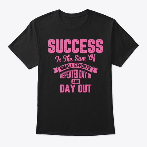Success  Black T-Shirt Front