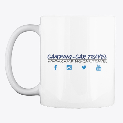 Mug Camping Car Travel White T-Shirt Front