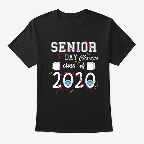Senior Class Of 2020 Skip Day Champs Soc Black T-Shirt Front