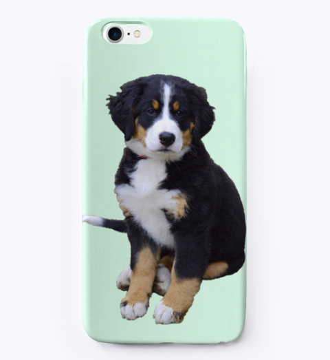 I Phone Puppy Mint Kaos Front