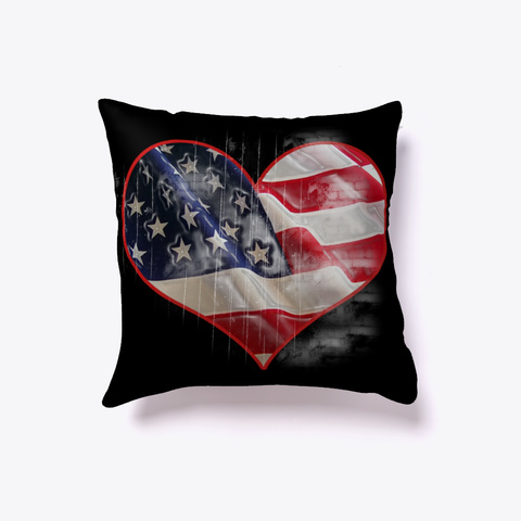 Enduring American Love Pillow Black Kaos Front