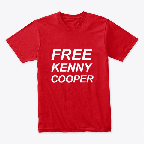 #Free Kenny Cooper Red Camiseta Front
