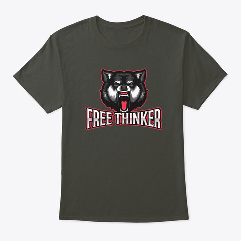 Free Thinker, Black Sheep, Wolf Smoke Gray T-Shirt Front