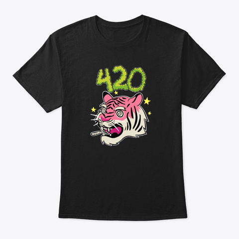 420 Tiger Black Camiseta Front