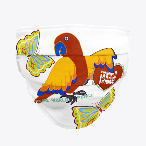#Idwp Peace Parrot  2 Butterflies Standard T-Shirt Front