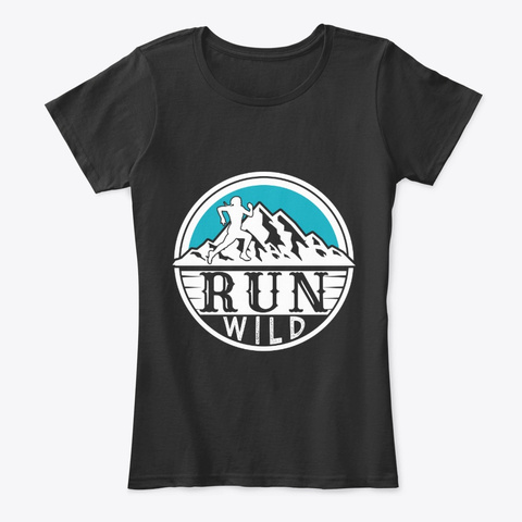 Run Wild Black T-Shirt Front