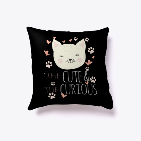 The Cute And The Curious Cats  Black áo T-Shirt Front