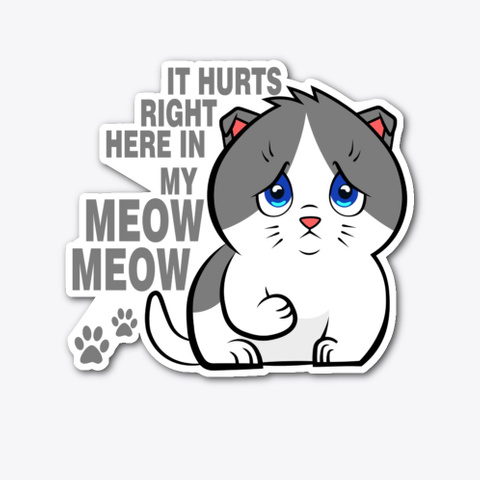 Sad Kitty Cat Meow Standard T-Shirt Front