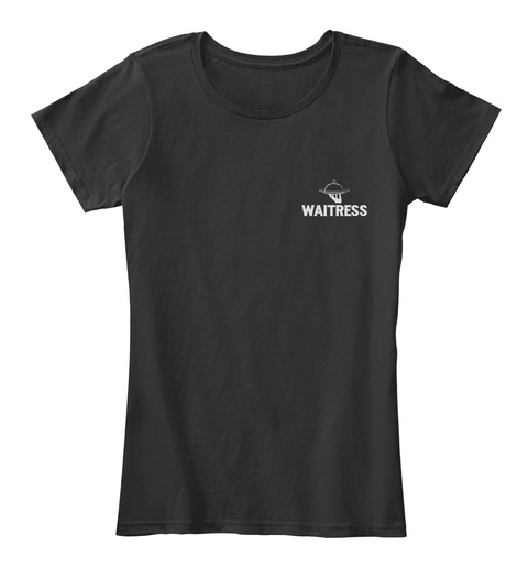Waitress Black T-Shirt Front