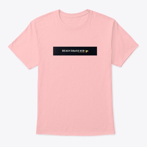 Beach Dawgs And Co "Box Logo" Pale Pink T-Shirt Front