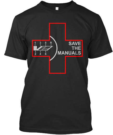 1 2 3 4 5 6 R Save This Manuals Black T-Shirt Front