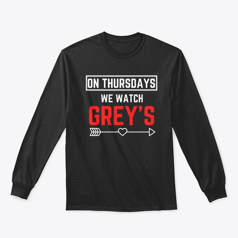 On Thursdays We Watch Grey's Shirt Black áo T-Shirt Front