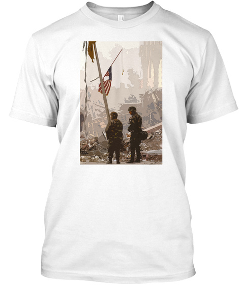 9/11 Memorial White T-Shirt Front