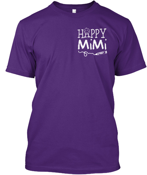 Happiness Is Being A Mimi Purple Maglietta Front