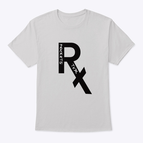 Pockets & Tex (Rx Merch) Light Steel T-Shirt Front
