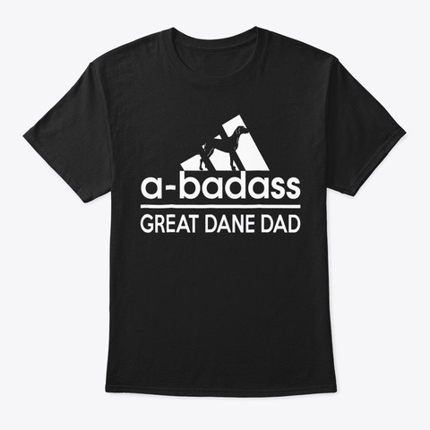 Best Gifts For Dad Love Great Dane Tshir Black T-Shirt Front