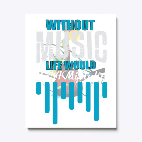 Canvas For Music Life White T-Shirt Front