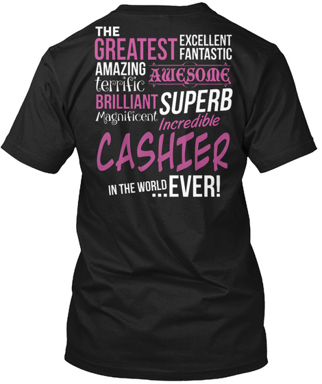 Cashier Black T-Shirt Back