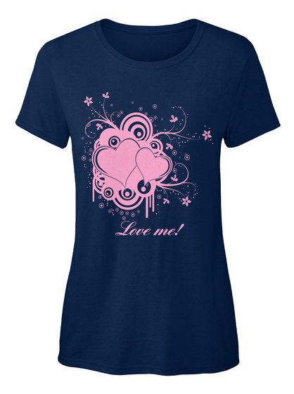Love Me Navy T-Shirt Front
