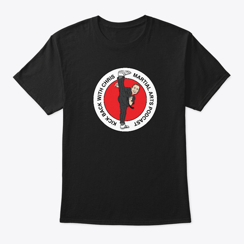 Kick Back With Chris Podcast Black T-Shirt Front