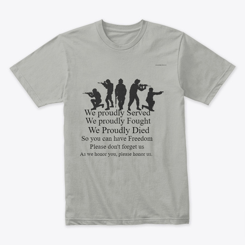 As We Honor You Light Grey T-Shirt Front