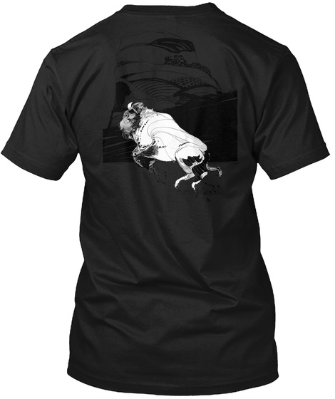 Running Buffalo Black T-Shirt Back