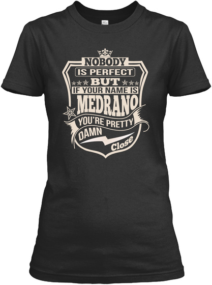 Nobody Perfect Medrano Thing Shirts Black T-Shirt Front