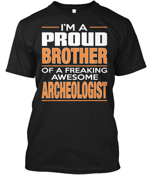 Brother Archeologist Black T-Shirt Front